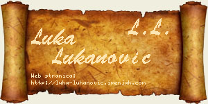 Luka Lukanović vizit kartica